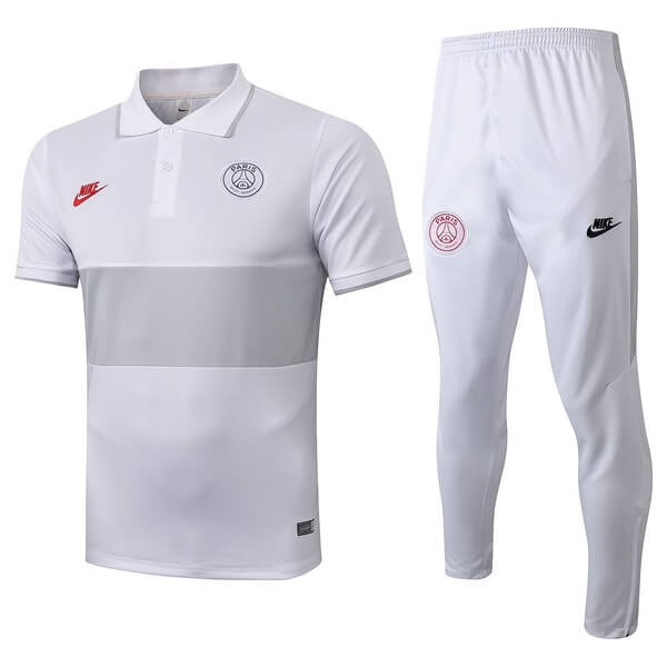 Polo Paris Saint Germain Conjunto Completo 2019-2020 Blanco Gris